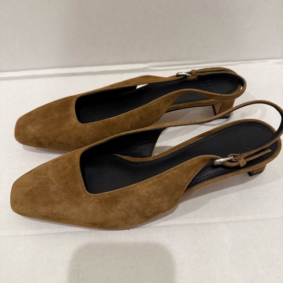 Vince Shoes - Vince Hart Elmwood Suede Slingback Flats | Size 6 | NWOB | Square Toe